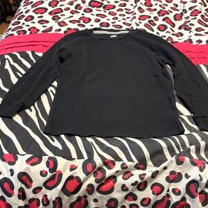 Old Navy Black and Gray Knit Top